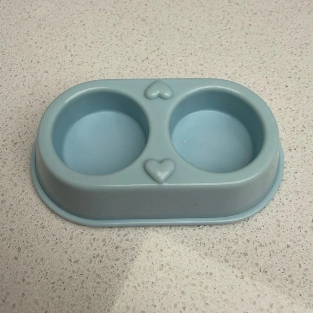 Vintage Playskool Victorian Dollhouse Blue Dog Dish 1990s